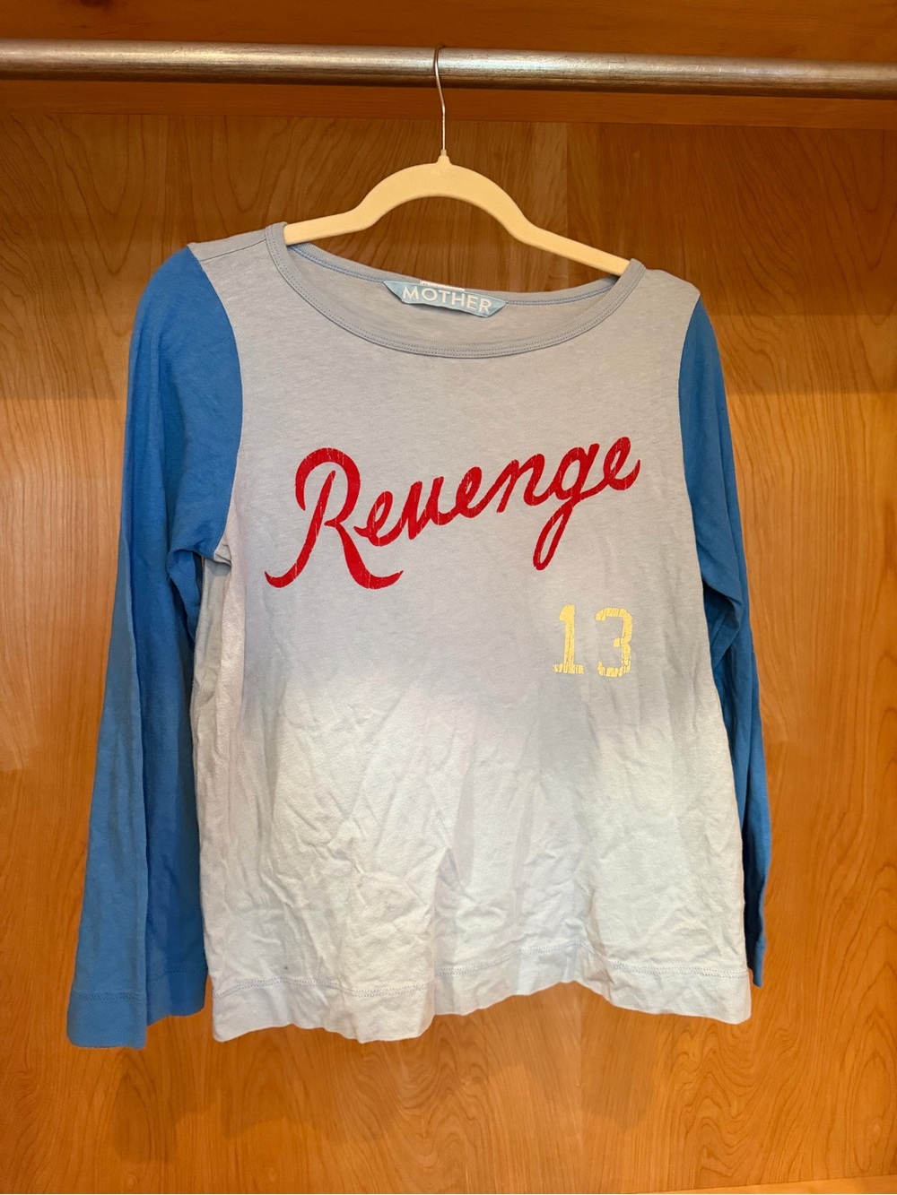 Mother 'Revenge' Long Sleeve Shirt in Blue